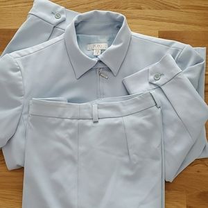 90s BCBG MaxAzria Baby Blue Pant Suit